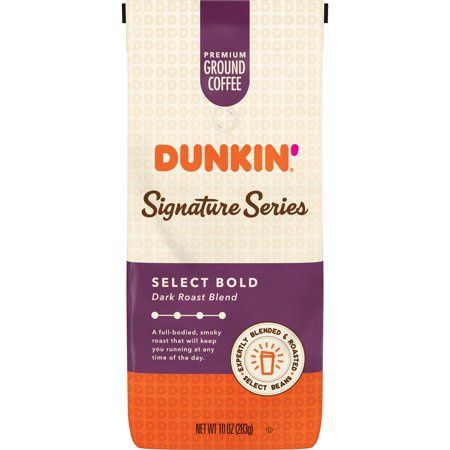 Dunkin&#39; Signature Series Select Bold Blend, Dark Roast Ground Coffee, 10 oz.