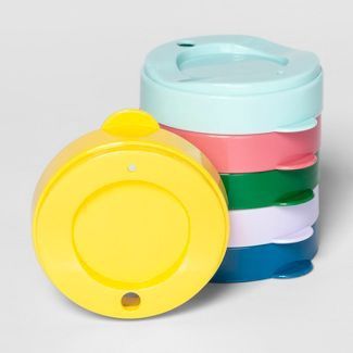 6pk Plastic Basic Kids Tumbler Lids Pillowfort