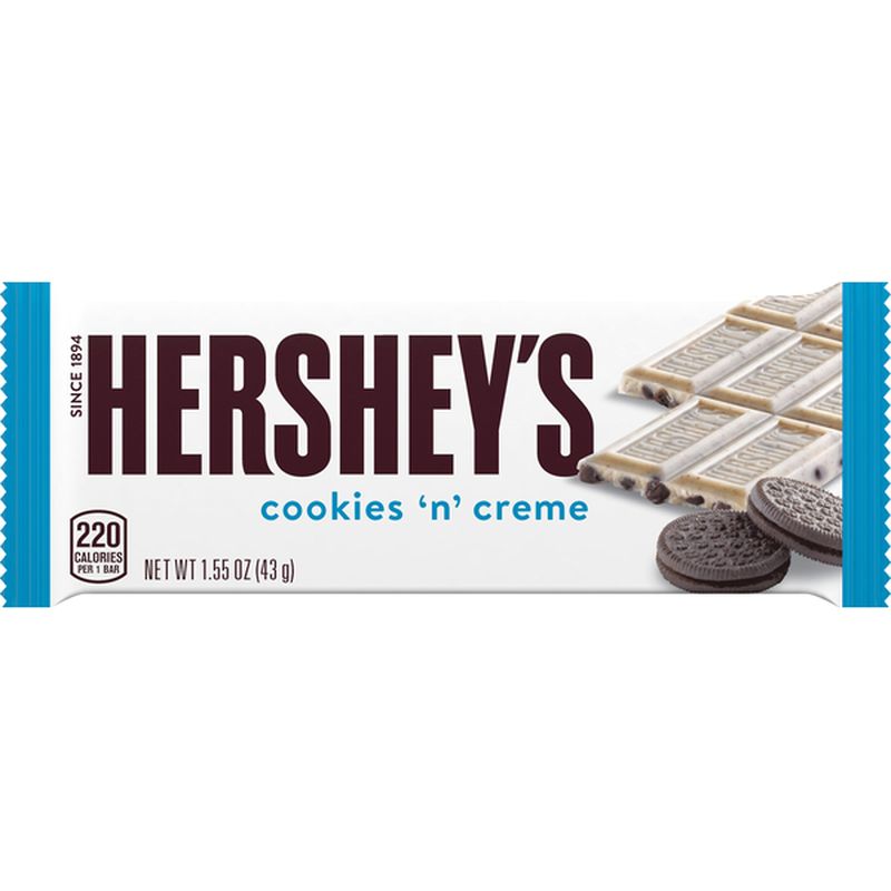 Hershey&#39;s, Cookies &#39;n&#39; Creme, Candy Bar, 1.55 Oz