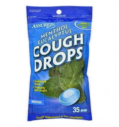 Assured Menthol Eucalyptus Cough Drops, 35 Drops