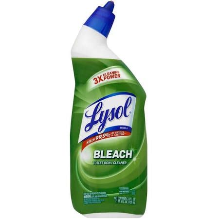 Lysol Bleach Toilet Bowl Cleaner, 24oz, 10X Cleaning Power