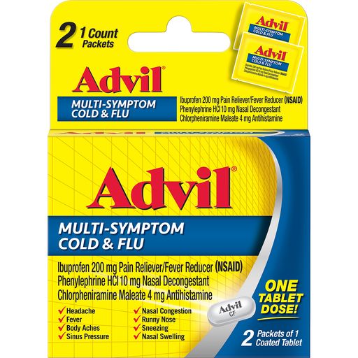 Advil multi-Symtom cold &amp; flu 2/1 count packets
