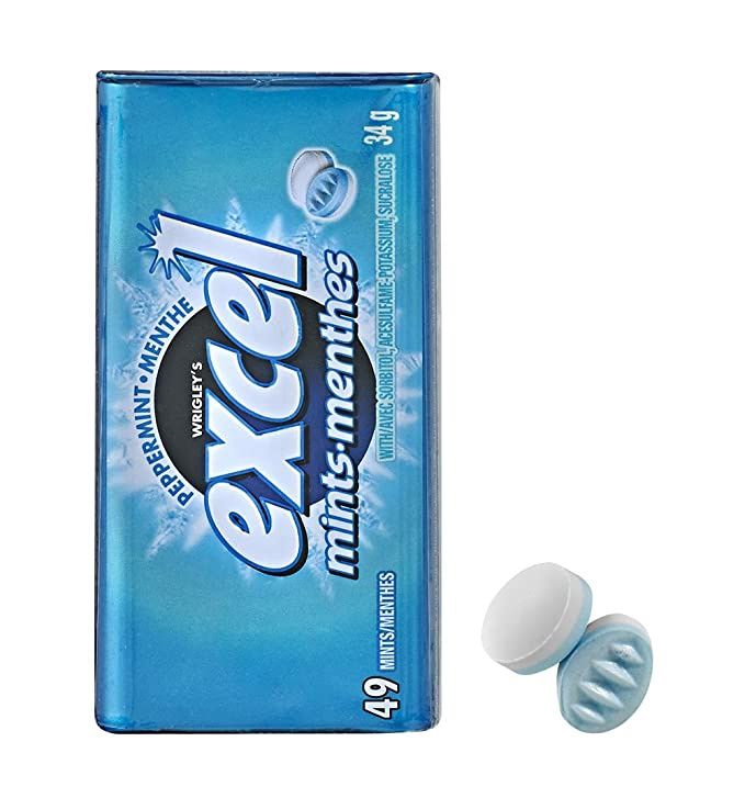 Excel Sugar-Free Chewing Gum, 34gm 8 Count Peppermint