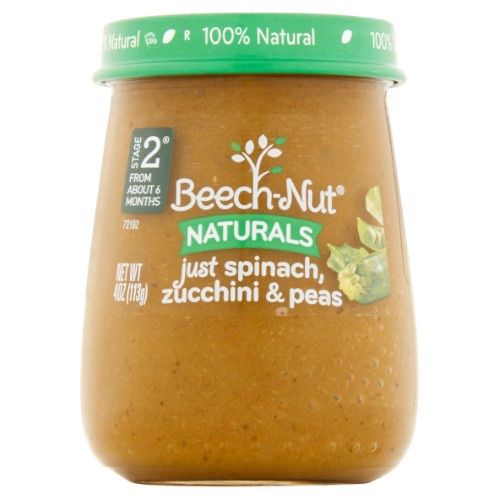 Beech-Nut Naturals Spinach, Zucchini &amp; Peas Baby Food Jar - 4oz
