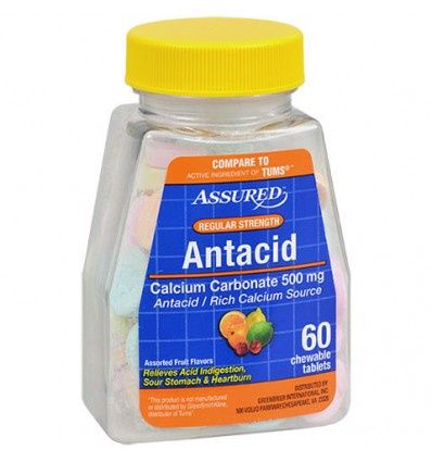 Assured Chewable Antacid With Calcium, 60 ct