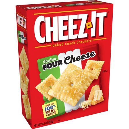 Cheez-It Baked Snack Cheese Crackers, Italian Four Cheese, 12.4oz