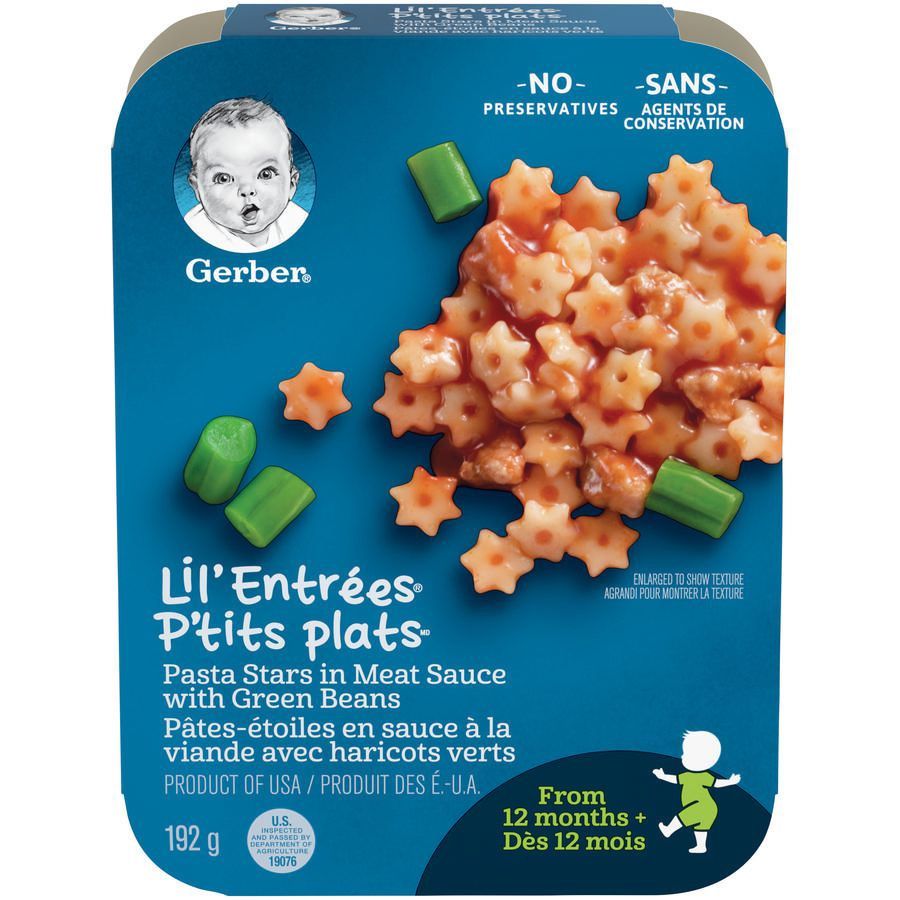 GERBER LIL' ENTRÉES Pasta Stars in Meat Sauce with Green Beans