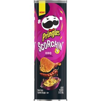 Pringles Scorchin Bbq Potato Crisps, 5oz