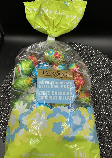 Jacquot Easter Milk Chocolate Hollow Foil Eggs 2.2 Pound Bag