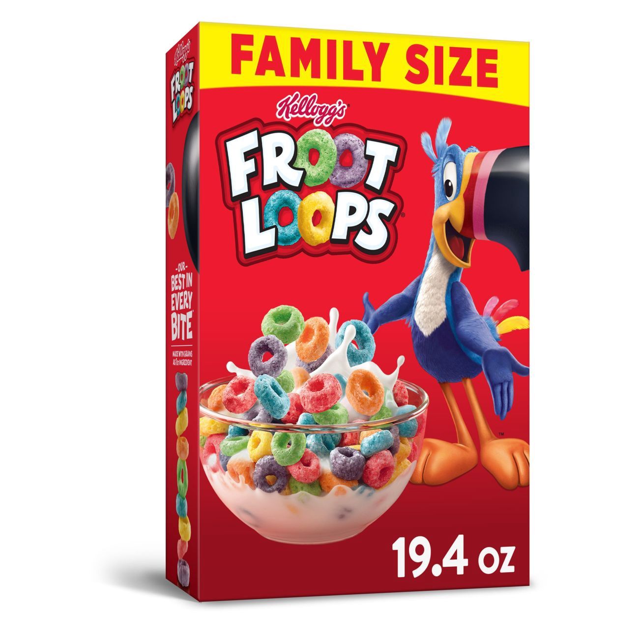 Kellogg's Froot Loops Breakfast Cereal Original Family Size 19.4 Oz