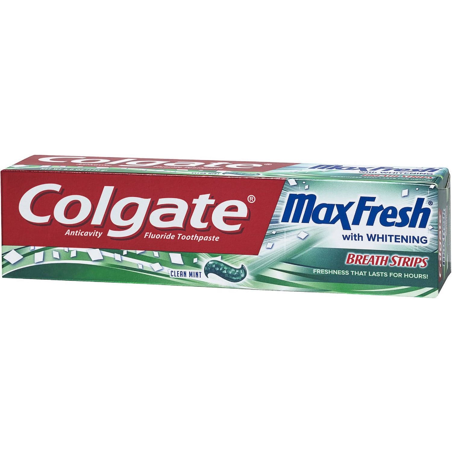 Colgate Max Fresh Toothpaste with Mini Breath Strips - 6 oz - Clean Mint