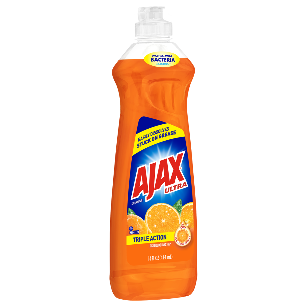 Ajax Triple Action Dish Liquid, Orange, 14 Fluid Ounce