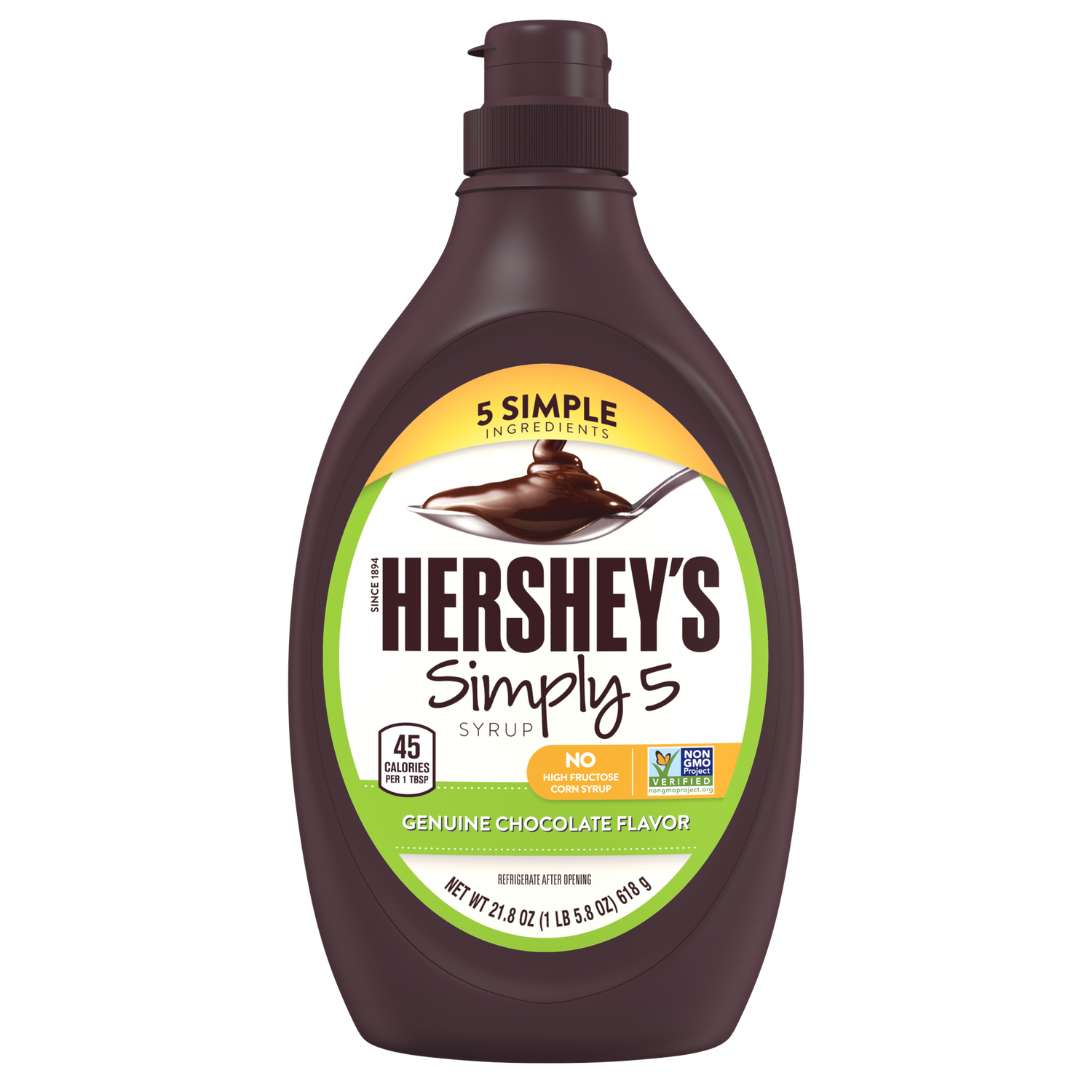 Hershey&#39;s, Simply 5 Chocolate Syrup, 21.8 Oz.