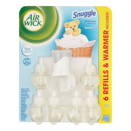 Air Wick Oils Warmer + 6 Refills, Fresh Linen