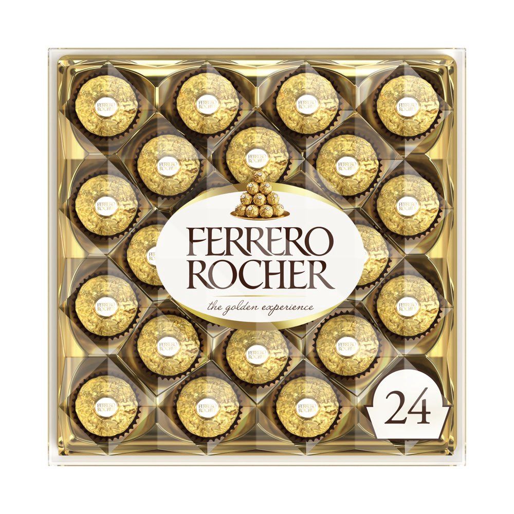 Ferrero Rocher Chocolates Diamond Gift Box, 10.6 Oz., 24 Ct.