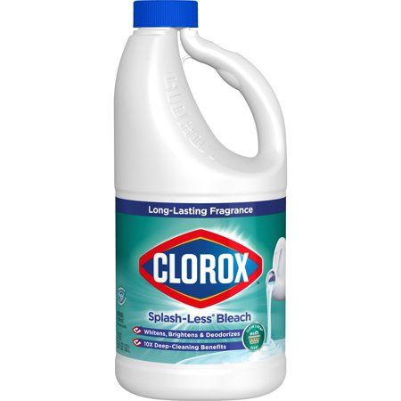 Clorox Splash-Less Liquid Bleach, Clean Linen Scent, 55 oz Bottle