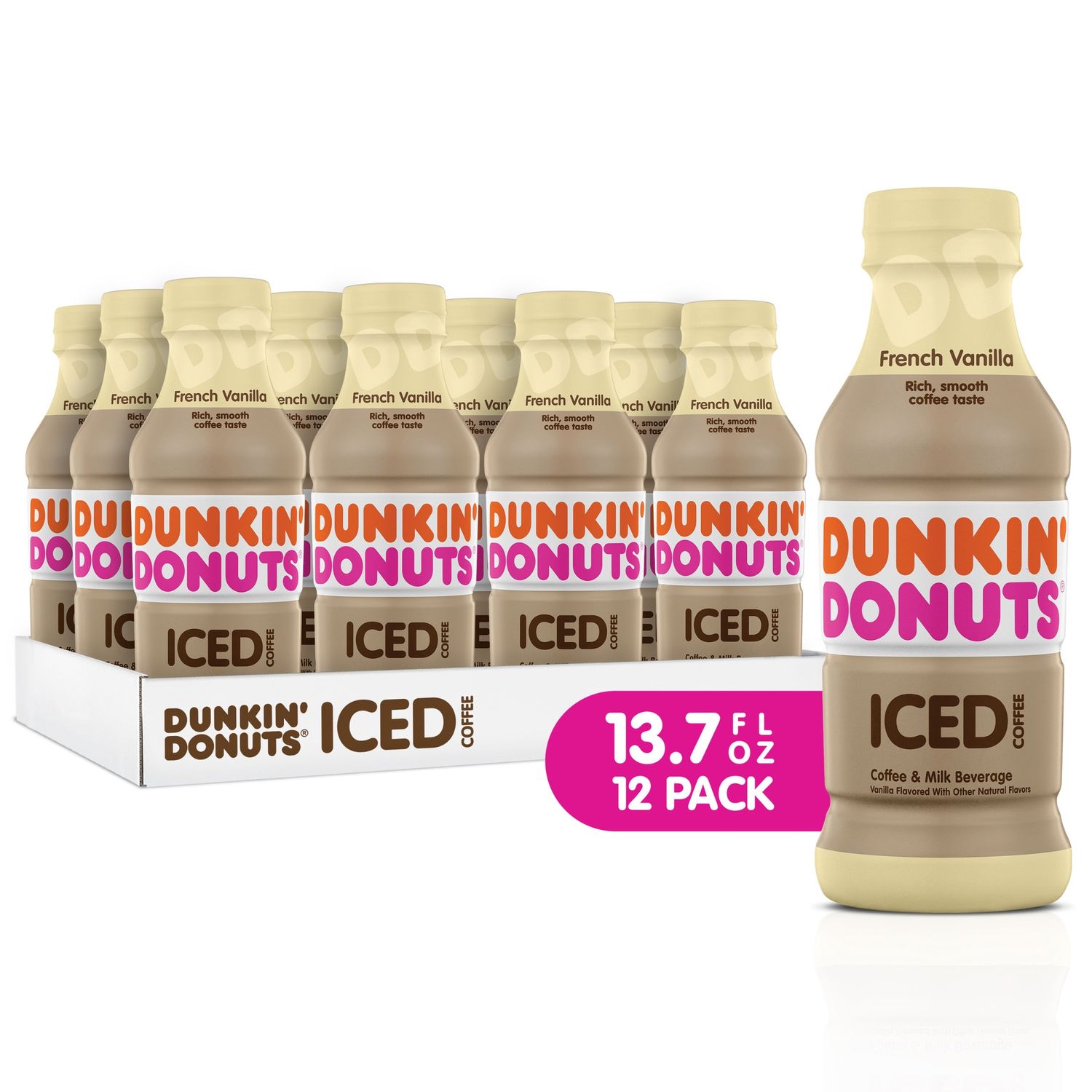 Dunkin&#39; Donuts Iced Coffee Drink, French Vanilla, 13.7 fl oz
