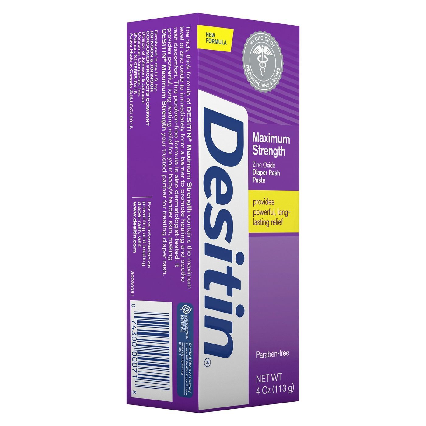 Desitin Maximum Strength Baby Diaper Rash Cream with Zinc Oxide - 4oz