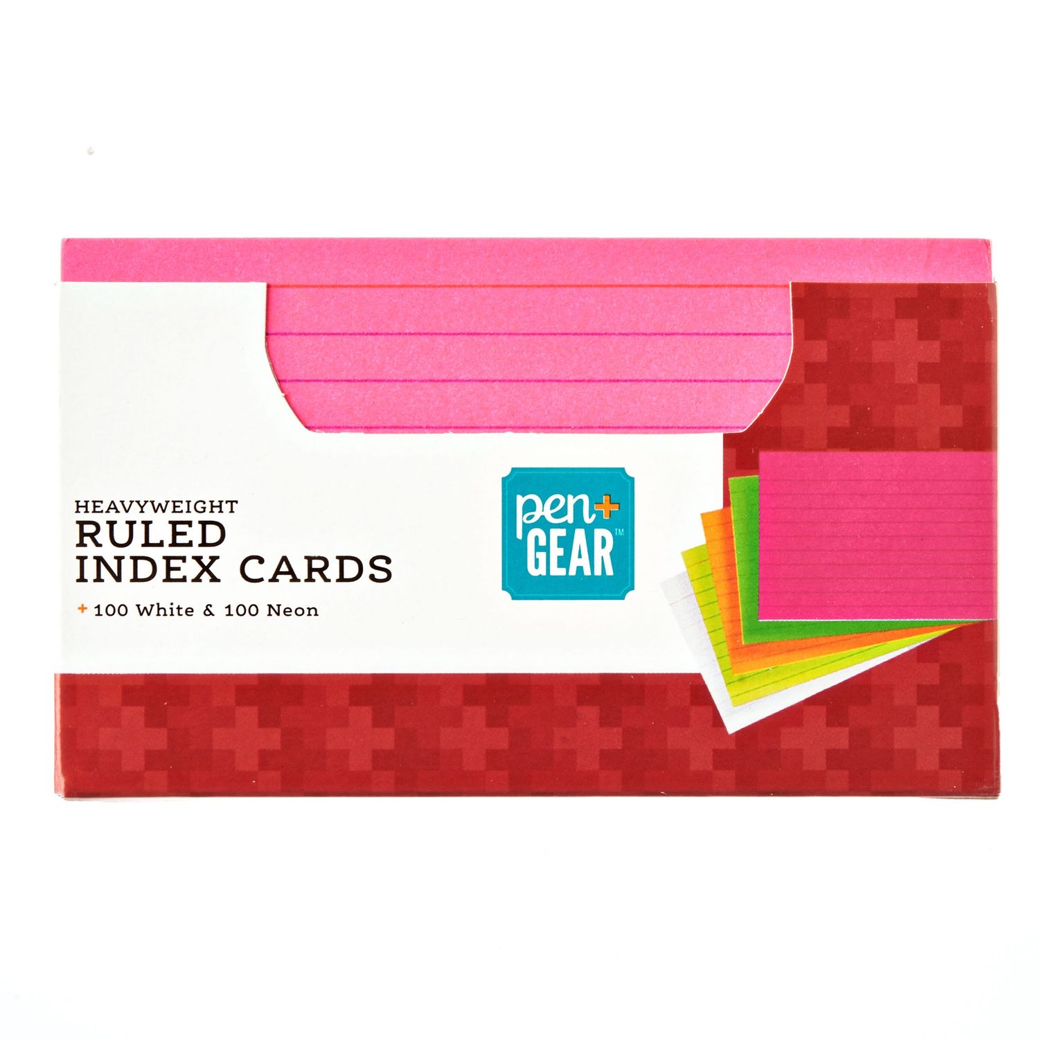 Pen + Gear Index Cards 3X5 Heavyweight 200Ct White/Neon