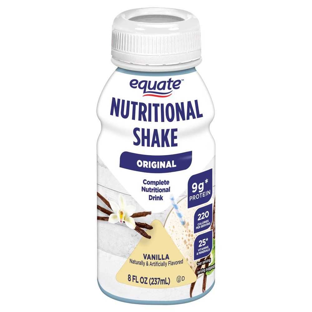 Equate Original Nutritional Shakes, Vanilla 8 Fl Oz