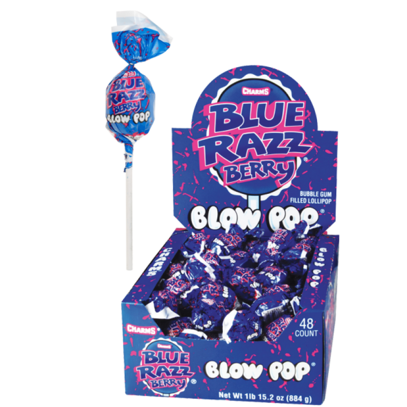 Charms Blow Pops Blue Razz Berry