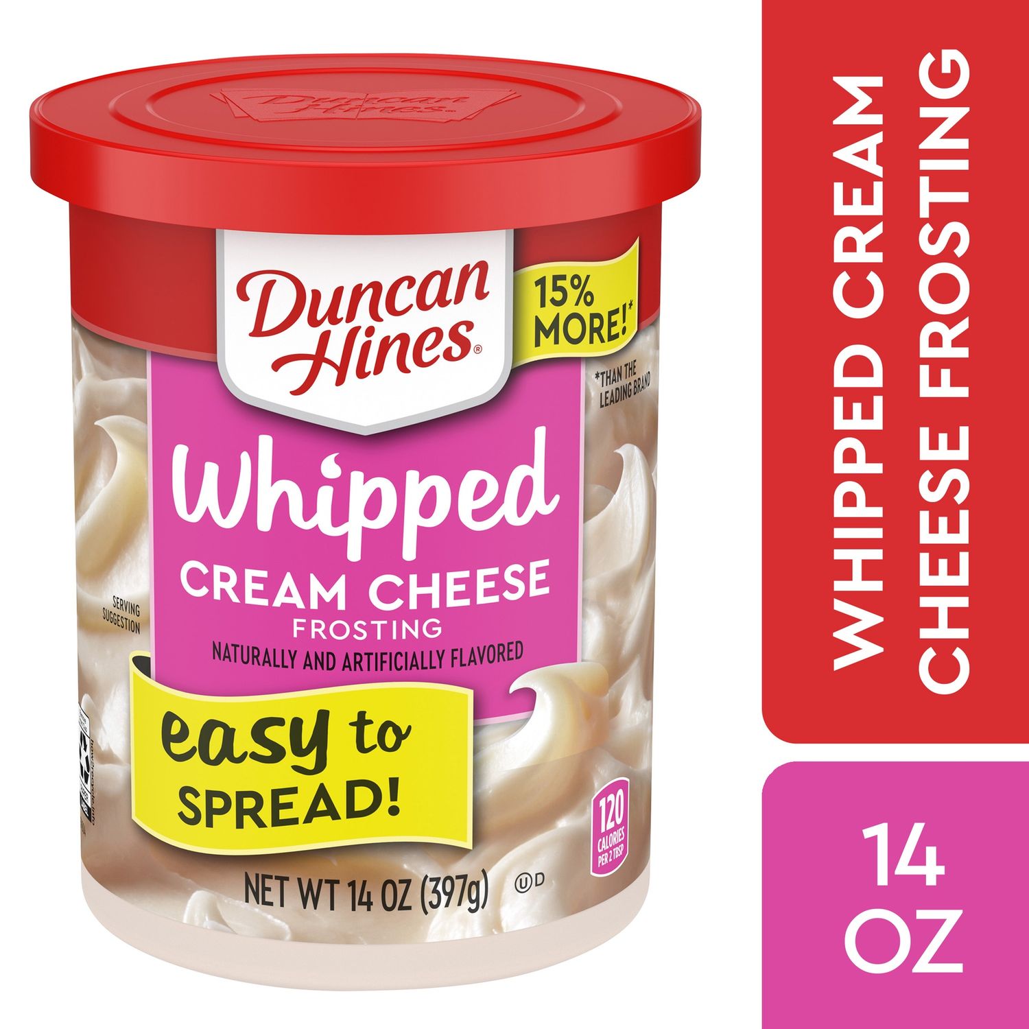 Duncan Hines Whipped Cream Cheese Frosting, 14 OZ