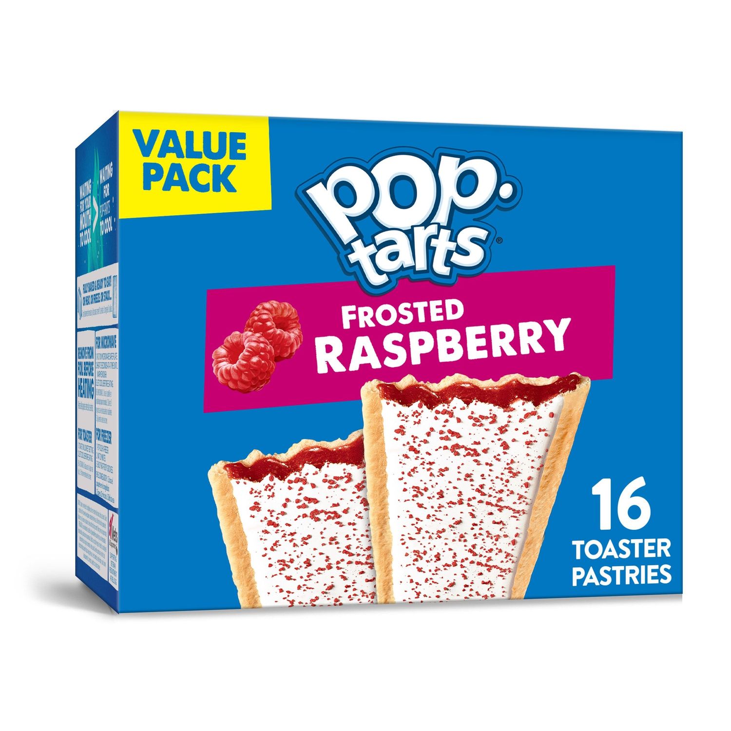 Pop-Tarts Breakfast Toaster Pastries, Frosted Raspberry, Value Pack, 27 Oz, 16 T
