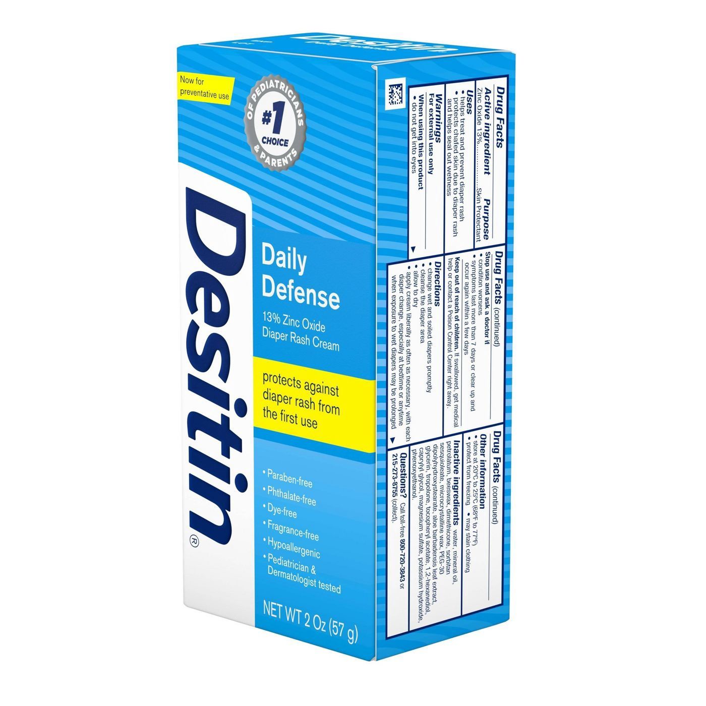 Desitin Rapid Relief Creamy Diaper Rash Ointment - 2oz