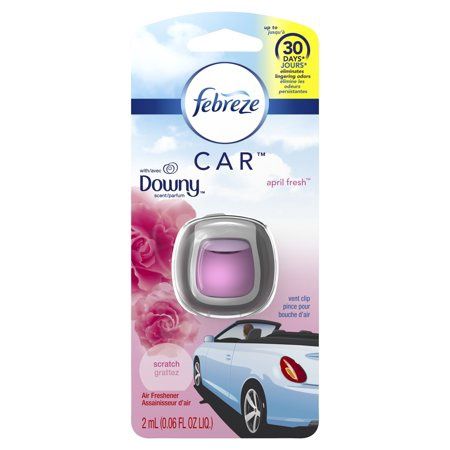 Febreze Car Air Freshener Vent Clip with Downy Scent, April Fresh, 1 Count