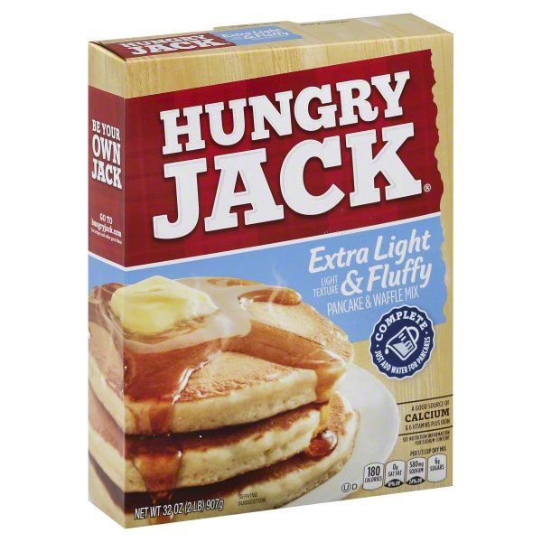 Hungry Jack Extra Light &amp; Fluffy Pancake &amp; Waffle Mix, 32-Ounce