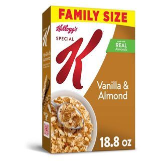Kellogg's Special K Breakfast Cereal, Vanilla and Almond, Family Size, Made with Real Almonds, 18.8o