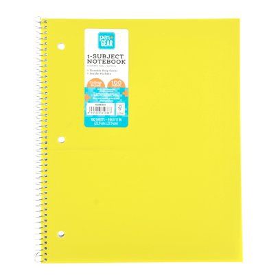Pen + Gear Notebook, College Ruled, 100 Sheets, Yellow