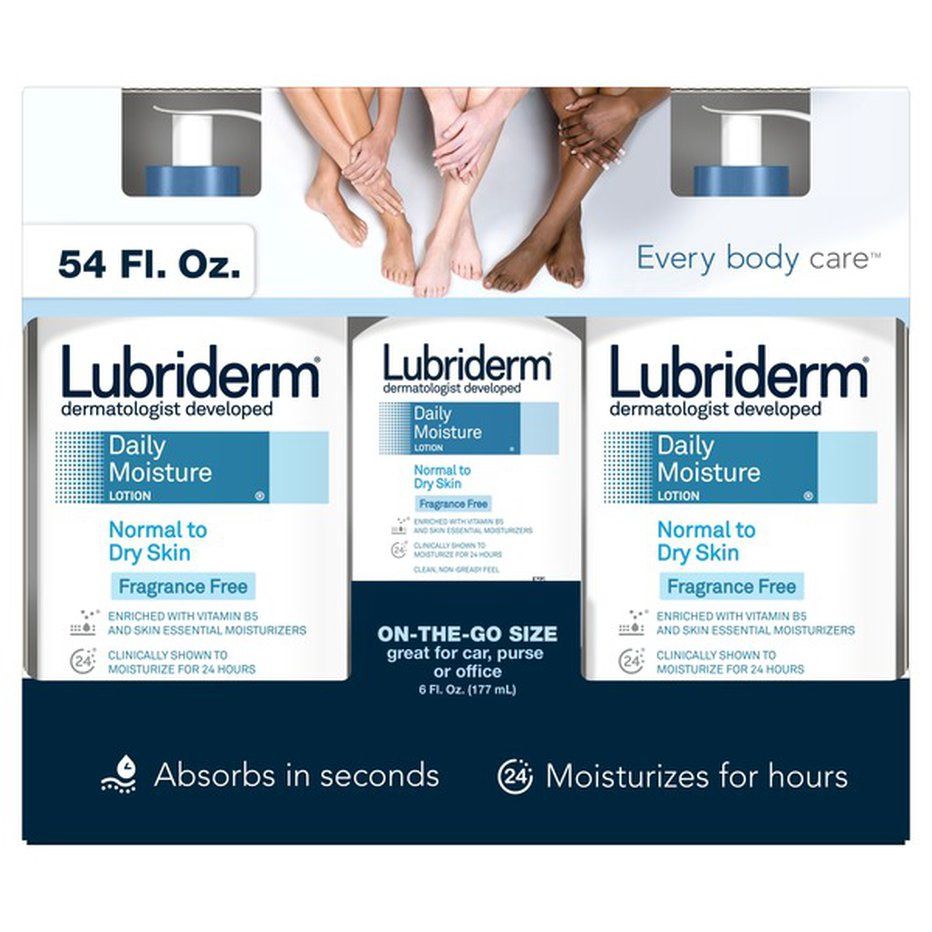 Lubriderm Daily Moisture Lotion 2-pack, 24 fl oz + 6 fl oz