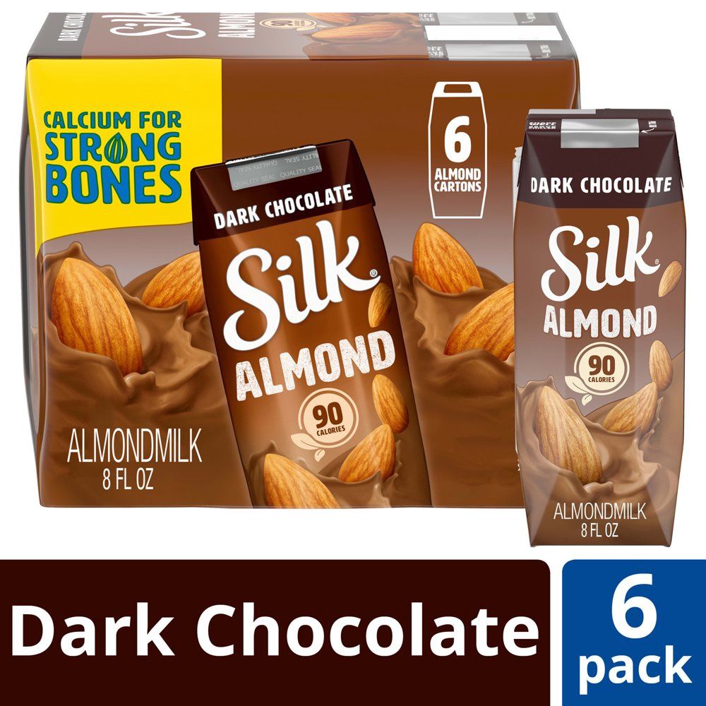 Silk Shelf-Stable Dark Chocolate Almond Milk Singles, 8 Oz, 6/ pack