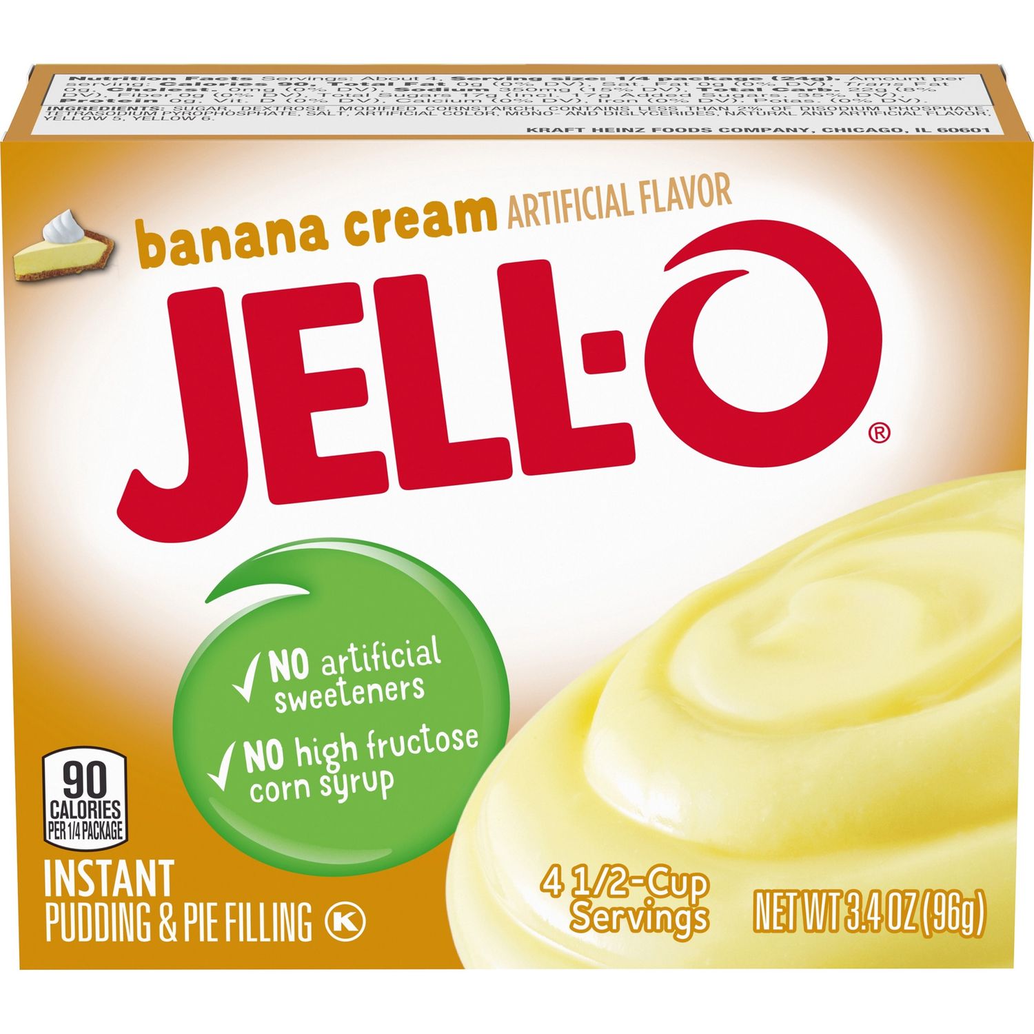 Jello Instant Banana Cream Pudding 3.4oz