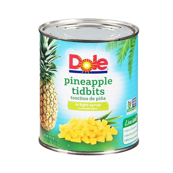 Dole Pineapple Tidbits In light syrup 29 oz