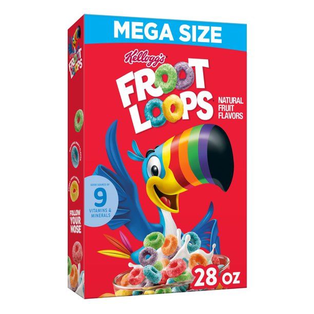 Kellogg&#39;s Froot Loops, Breakfast Cereal, Original, Mega Size, 28 Oz