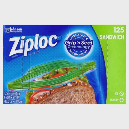 Ziploc Sandwich 125 Seal Top Bags