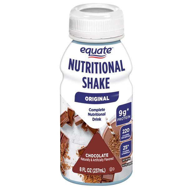Equate Original Nutritional Shakes, Chocolate, 8 Fl OZ
