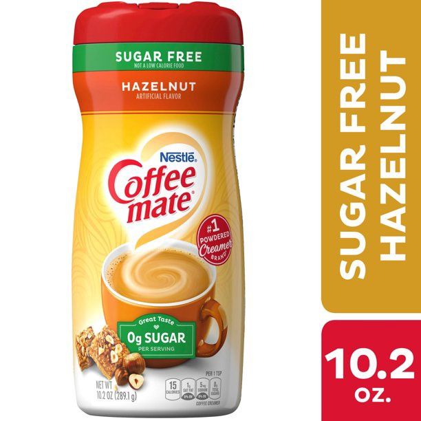Coffeemate Sugar Free Hazelnut Powdered Coffee Creamer, 10.2 Oz