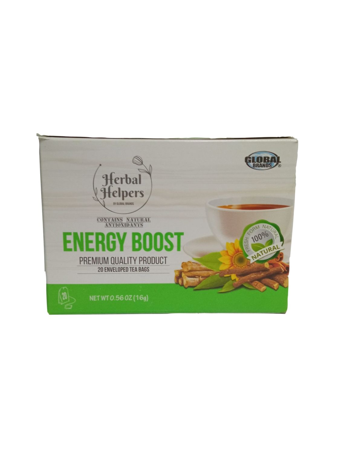 Herbal Helpers ENERGY BOOST 100% NATURAL 0.56oz 20 Tea bags
