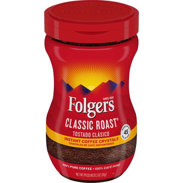 Folgers Classic Roast Instant Coffee, 3 Oz