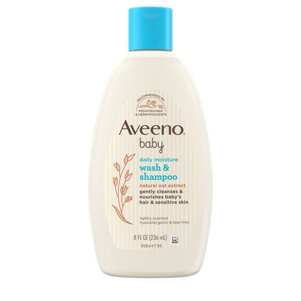 Aveeno Baby Daily Moisture Body Wash &amp; Shampoo, Oat Extract - 8.0 fl oz