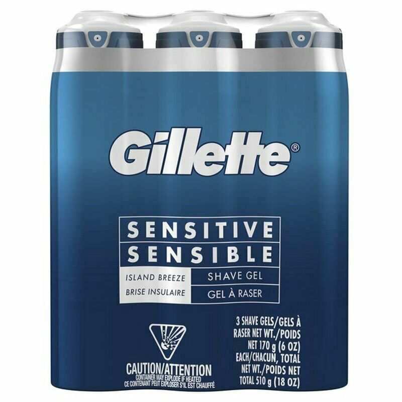 Gillette Sensitive Sensible gel 6oz 3pk