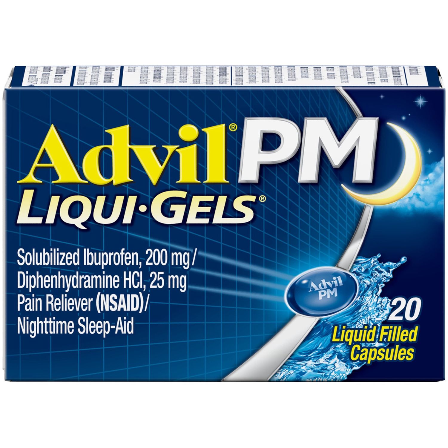 Advil Pm Liqui-Gels, Liquid Filled Caplets - 20 Ea