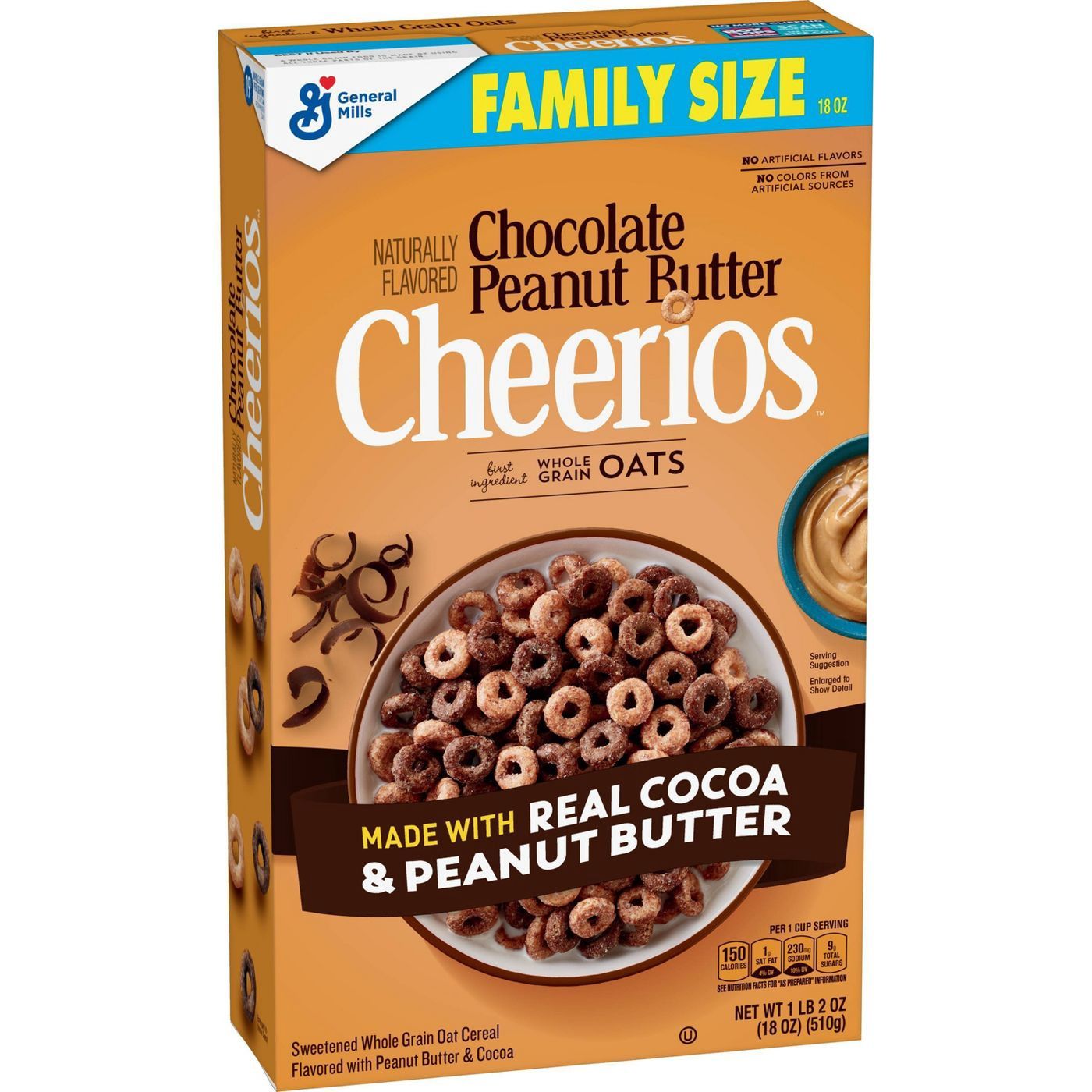 Cheerios Chocolate Peanut Butter Cereal Family Size - 18oz