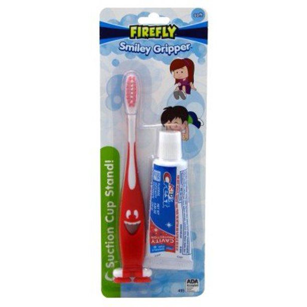 Firefly Toothbrush Smiley Gripper With Toothpaste