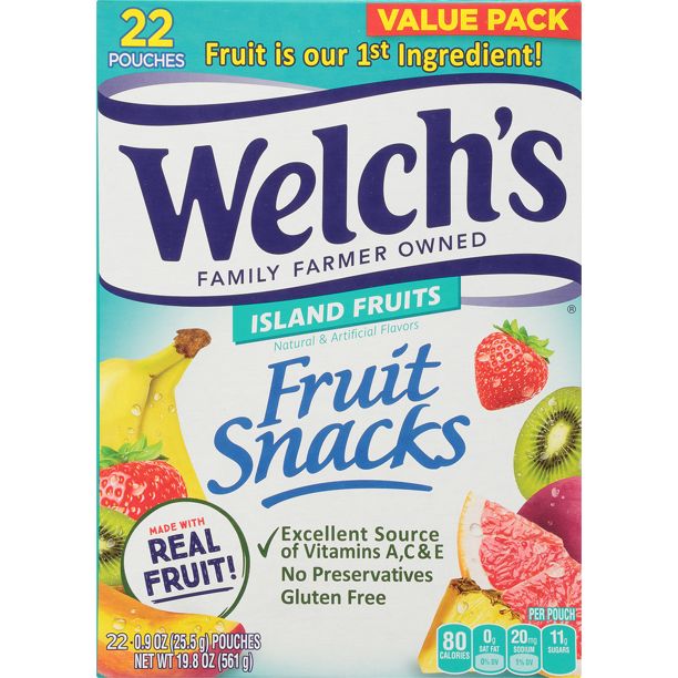 Welch's Fruit Snacks, Island, 22 ct, 0.9 oz