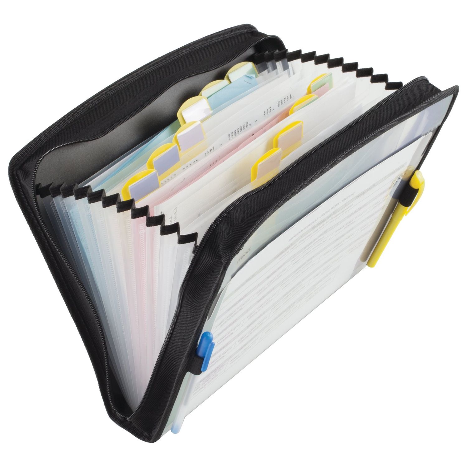 Five Star 13-Pocket Expanding File, Tabs, 8 1/2&quot; x 11&quot;, Black (35423)