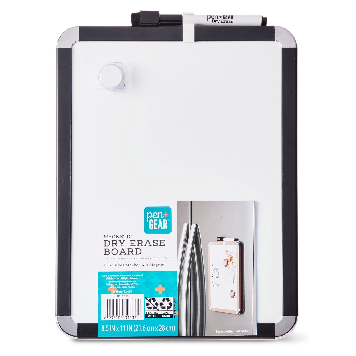 Pen + Gear Magnetic Dry Erase Board, Blue